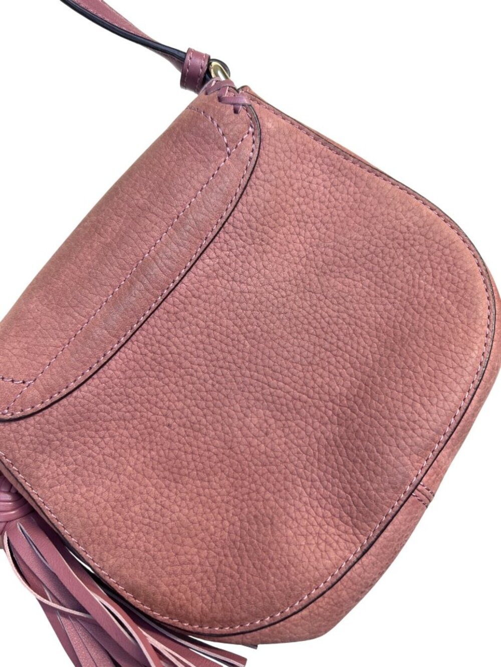 Kate Spade New York Adalise Somerton Crossbody Bag Pink Suede Leather Coquette - Picture 14 of 16